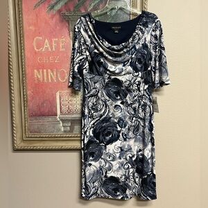 Connected Apparel Navy Dress